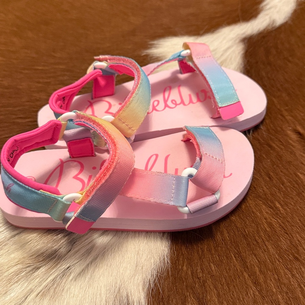 Billieblush Colorful rainbow Kids Velcro Sandals - Picture 2 of 3